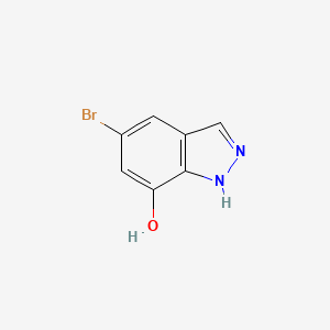 molecular formula C7H5BrN2O B13469235 5-bromo-1H-indazol-7-ol 