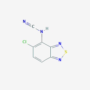 molecular formula C7H3ClN4S B134693 (5-Chloro-2,1,3-benzothiadiazol-4-yl)cyanamide CAS No. 51322-80-6