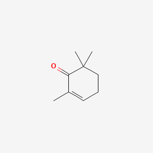 molecular formula C9H14O B1346930 2,6,6-Trimethylcyclohex-2-en-1-one CAS No. 20013-73-4