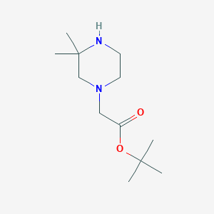 molecular formula C12H24N2O2 B13469352 Tert-butyl 2-(3,3-dimethylpiperazin-1-yl)acetate 