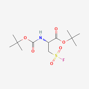 molecular formula C12H22FNO6S B13469449 tert-butyl (2R)-2-{[(tert-butoxy)carbonyl]amino}-3-(fluorosulfonyl)propanoate 