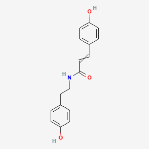 molecular formula C17H17NO3 B1346946 肉桂酰胺，对羟基-N-(对羟基苯乙基)- CAS No. 20375-37-5