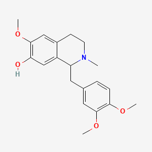 molecular formula C20H25NO4 B1346947 1-(3,4-Dimethoxybenzyl)-6-methoxy-2-methyl-1,2,3,4-tetrahydroisoquinolin-7-ol CAS No. 5977-85-5