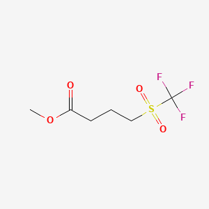 molecular formula C6H9F3O4S B13469541 Methyl 4-trifluoromethanesulfonylbutanoate 