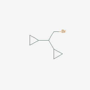 molecular formula C8H13Br B13469542 (2-Bromo-1-cyclopropylethyl)cyclopropane 
