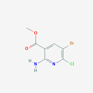 molecular formula C7H6BrClN2O2 B13469605 Methyl 2-amino-5-bromo-6-chloronicotinate 