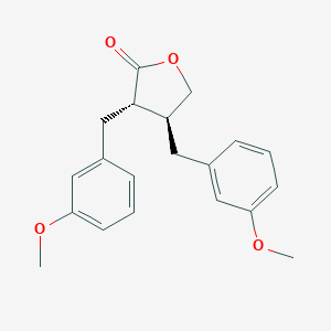 B134697 (3S,4S)-3,4-bis[(3-methoxyphenyl)methyl]oxolan-2-one CAS No. 78473-70-8