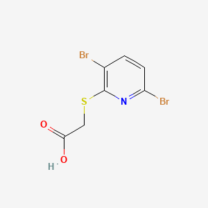 molecular formula C7H5Br2NO2S B13469700 2-[(3,6-Dibromopyridin-2-yl)sulfanyl]acetic acid 