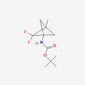 molecular formula C11H17F2NO2 B13469722 tert-butyl N-{2,2-difluoro-3-methylbicyclo[1.1.1]pentan-1-yl}carbamate 