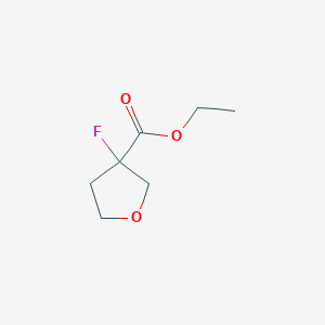 molecular formula C7H11FO3 B13469788 Ethyl 3-fluorooxolane-3-carboxylate 