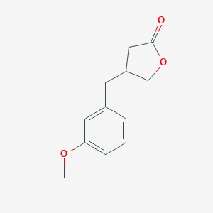 molecular formula C12H14O3 B134698 4-[(3-Methoxyphenyl)methyl]oxolan-2-one CAS No. 187993-26-6