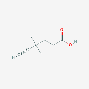 molecular formula C8H12O2 B13469822 4,4-dimethylhex-5-ynoic Acid 