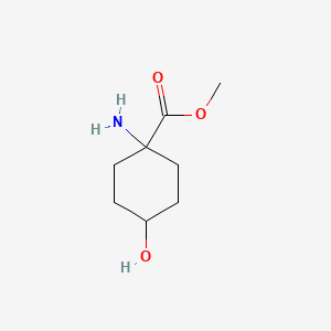 molecular formula C8H15NO3 B13469909 Methyl 1-amino-4-hydroxycyclohexane-1-carboxylate 