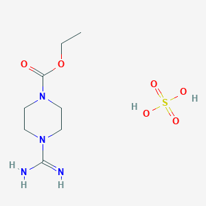 Ethyl 4-[amino(imino)methyl]piperazine-1-carboxylate sulfate