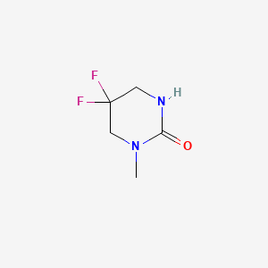 molecular formula C5H8F2N2O B13469959 5,5-Difluoro-1-methyl-1,3-diazinan-2-one 