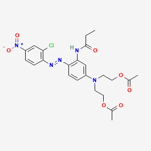 molecular formula C23H26ClN5O7 B1346997 2-(N-(2-Acetoxyethyl)-4-chloro-2-nitro-5-(2-(propionamido)anilino)anilino)ethyl acetate CAS No. 26850-12-4