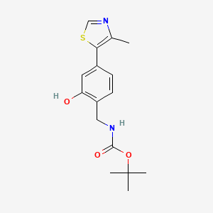 molecular formula C16H20N2O3S B13469977 Tert-butyl (2-hydroxy-4-(4-methylthiazol-5-YL)benzyl)carbamate 