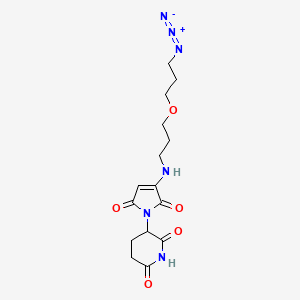 molecular formula C15H20N6O5 B13469983 3-(3-{[3-(3-azidopropoxy)propyl]amino}-2,5-dioxo-2,5-dihydro-1H-pyrrol-1-yl)piperidine-2,6-dione 