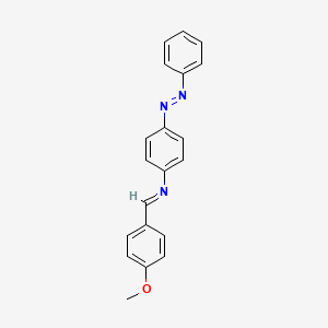 molecular formula C20H17N3O B1346999 p-Methoxybenzylidene p-phenylazoaniline CAS No. 744-66-1