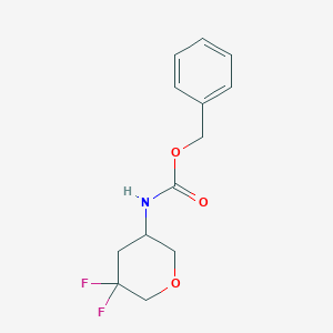 molecular formula C13H15F2NO3 B13470003 benzyl N-(5,5-difluorooxan-3-yl)carbamate 