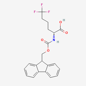 molecular formula C21H20F3NO4 B13470015 Fmoc-(R)-2-amino-6,6,6-trifluorohexanoic acid 