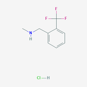 molecular formula C9H11ClF3N B13470045 Methyl({[2-(trifluoromethyl)phenyl]methyl})amine hydrochloride 