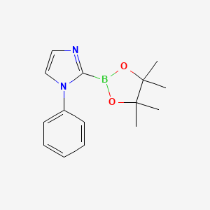 molecular formula C15H19BN2O2 B13470048 1-phenyl-2-(tetramethyl-1,3,2-dioxaborolan-2-yl)-1H-imidazole 
