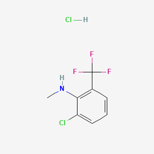 molecular formula C8H8Cl2F3N B13470057 2-chloro-N-methyl-6-(trifluoromethyl)anilinehydrochloride 