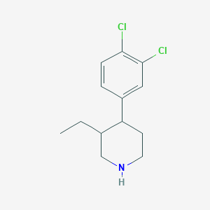 molecular formula C13H17Cl2N B13470070 4-(3,4-Dichlorophenyl)-3-ethylpiperidine CAS No. 1511892-47-9