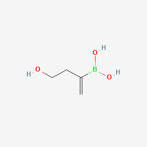 molecular formula C4H9BO3 B13470094 (4-Hydroxybut-1-en-2-yl)boronic acid 