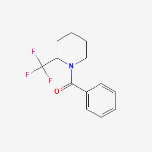 molecular formula C13H14F3NO B13470107 1-Benzoyl-2-(trifluoromethyl)piperidine 
