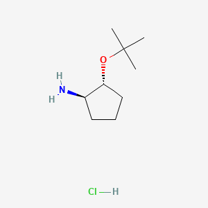 molecular formula C9H20ClNO B13470140 (1R,2R)-2-(tert-butoxy)cyclopentan-1-amine hydrochloride CAS No. 2866254-24-0