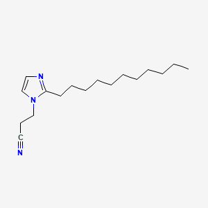 molecular formula C17H29N3 B1347019 1H-Imidazole-1-propanenitrile, 2-undecyl- CAS No. 23996-16-9
