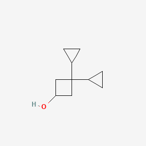 molecular formula C10H16O B13470216 3,3-Dicyclopropylcyclobutan-1-ol 