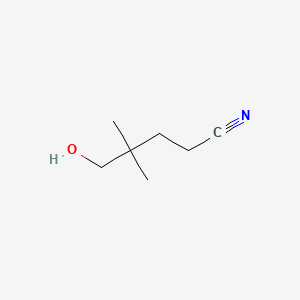 molecular formula C7H13NO B1347030 5-Hydroxy-4,4-dimethylvaleronitrile CAS No. 25252-68-0
