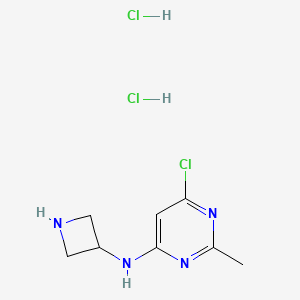 molecular formula C8H13Cl3N4 B13470337 N-(azetidin-3-yl)-6-chloro-2-methylpyrimidin-4-amine dihydrochloride 
