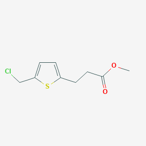 molecular formula C9H11ClO2S B13470342 Methyl 3-[5-(chloromethyl)thiophen-2-yl]propanoate 