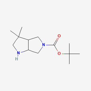 molecular formula C13H24N2O2 B13470377 Tert-butyl 3,3-dimethyl-octahydropyrrolo[3,4-b]pyrrole-5-carboxylate CAS No. 2169368-49-2