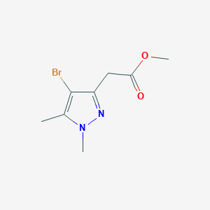 molecular formula C8H11BrN2O2 B13470428 methyl 2-(4-bromo-1,5-dimethyl-1H-pyrazol-3-yl)acetate 
