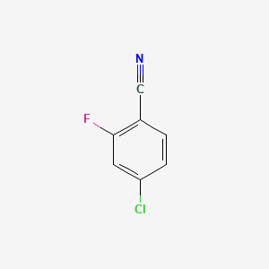 molecular formula C7H3ClFN B1347046 4-Chloro-2-fluorobenzonitrile CAS No. 57381-51-8