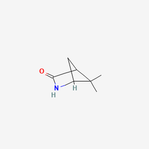 molecular formula C7H11NO B13470534 5,5-Dimethyl-2-azabicyclo[2.1.1]hexan-3-one 