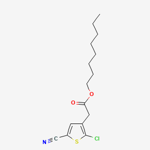 molecular formula C15H20ClNO2S B13470544 Octyl 2-(2-chloro-5-cyanothiophen-3-yl)acetate 
