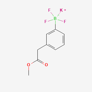 molecular formula C9H9BF3KO2 B13470617 Potassium trifluoro(3-(2-methoxy-2-oxoethyl)phenyl)borate 