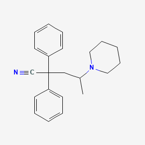 molecular formula C22H26N2 B1347065 2,2-Diphenyl-4-(1-piperidinyl)pentanenitrile CAS No. 5424-11-3