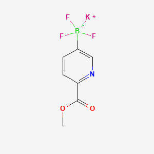 molecular formula C7H6BF3KNO2 B13470659 Potassium trifluoro(6-(methoxycarbonyl)pyridin-3-yl)borate 