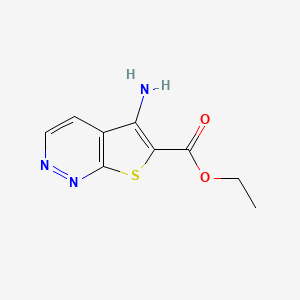 molecular formula C9H9N3O2S B13470692 Ethyl 5-aminothieno[2,3-c]pyridazine-6-carboxylate 