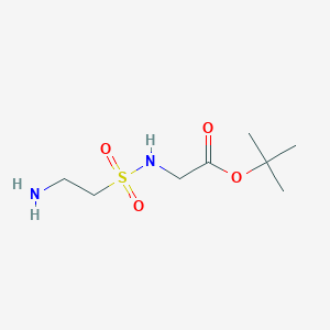 molecular formula C8H18N2O4S B13470759 tert-Butyl ((2-aminoethyl)sulfonyl)glycinate 