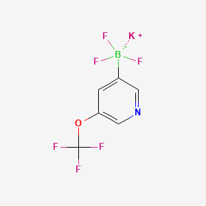molecular formula C6H3BF6KNO B13470828 Potassium trifluoro(5-(trifluoromethoxy)pyridin-3-yl)borate 