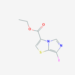 molecular formula C8H7IN2O2S B13470858 Ethyl 7-iodoimidazo[4,3-b][1,3]thiazole-3-carboxylate 