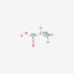 molecular formula C3H4O2 B134709 (1,2,3-13C3)丙-2-烯酸 CAS No. 202326-54-3